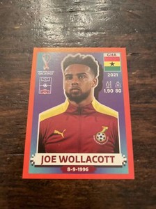 FIFA World Cup Qatar 2022 Panini Red Parallel Sticker SP Joe Wollacott GHA 3