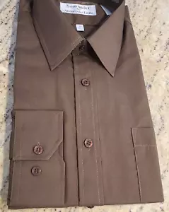 New! Vintage Anderson Little Southport Button Up Brown Shirt Size 16 34/35 - Picture 1 of 8