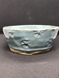Art Pottery Bowl Studio Art Etched/Stamped Design, Designed Bottom - Picture 1 of 7