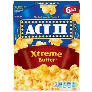 ACT II Xtreme Butter Mikrowelle Popcorn, 6 Ct 2,75 Oz Beutel - Bild 1 von 13