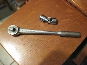 Williams S-52 1/2" Drive SuperRatchet & Bonus SU-1224 3/4" Universal Swiv Socket - Picture 1 of 8