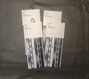Nike Printed Headbands 6-Pack Assorted Hairbands Black/White NJN65-964 Panda - Picture 1 of 9