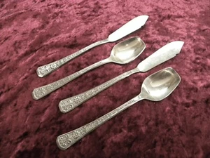 FLORENZ 8 PETAL 2 Sugar Spons 2 Butter Knives Interpur Stainless Steel KOREA - Picture 1 of 3