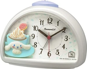 RHYTHM Sanrio Cinnamoroll Alarm Clock Electronic Sound Alarm White - Picture 1 of 6
