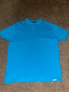Polo Ralph Lauren leuchtendes blaues Polo Hemd aus Pima-Baumwolle XL - Bild 1 von 4