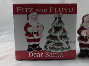 Coctelera de sal y pimienta Fitz And Floyd Dear Santa decoración navideña 2009 - Imagen 1 de 7