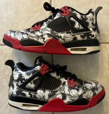 Nike Air Jordan 4 Tattoo Bred Retro IV Singles Día Talla 6Y/8 Mujer BV7451-006 Foto 1 de 4