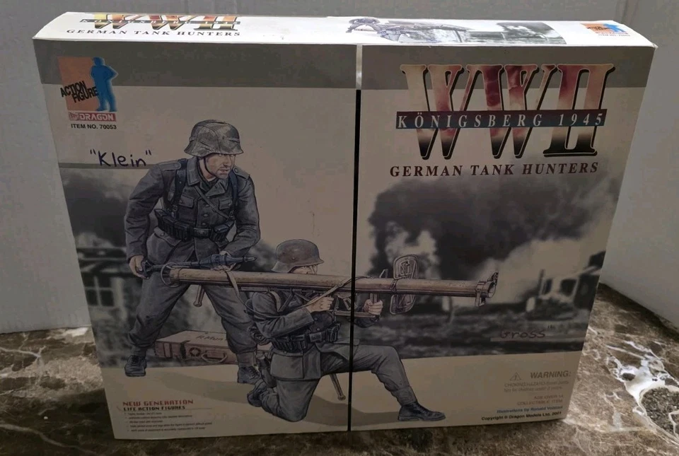 Dragon Toys WWII 1945 Konigsberg Klein German Tank Hunters 12" Figure 2001 NIB - Image 1 of 4
