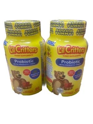 Probiótico Lil Critters con fibra prebiótica niños 60 unidades gomitas 2 botellas 26/04 Foto 1 de 4