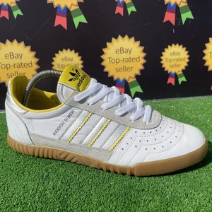 ADIDAS INDOOR SUPER 'LONDON TO MANCHESTER' SIZE 8.5 LTM WHITE/YELLOW 2017 DB0965 - Picture 1 of 17