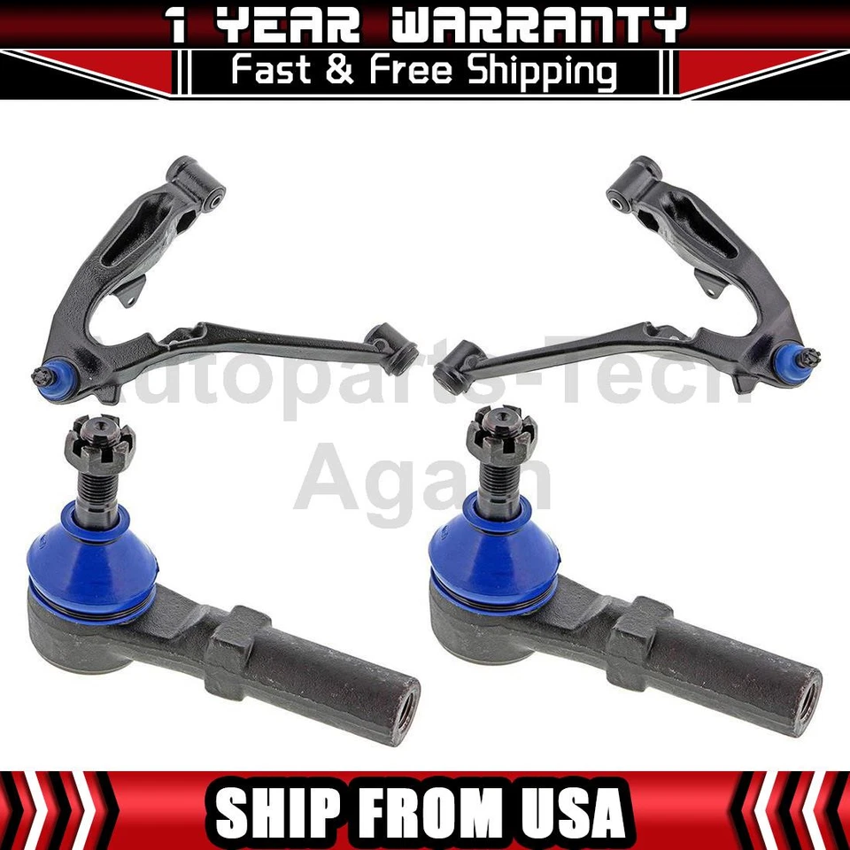 4 Mevotech Front Tie Rod End Control Arm Fits 2002-2006 Chevrolet Avalanche 2500 - Изображение 1 из 4