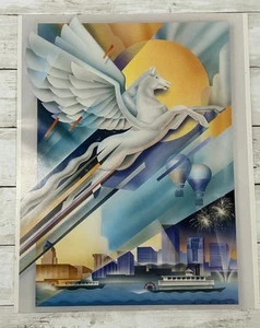 Póster Art Deco de Colección Años 90 Flying Pegasus Póster 24x36 - Imagen 1 de 6