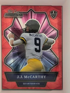 2021 Wild Card Alumination J.J. McCarthy Red Parallel Collegiate Edition Rookie - Picture 1 of 2