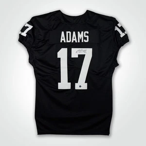 Camiseta de fútbol estilo profesional negra firmada por Davante Adams - Imagen 1 de 3