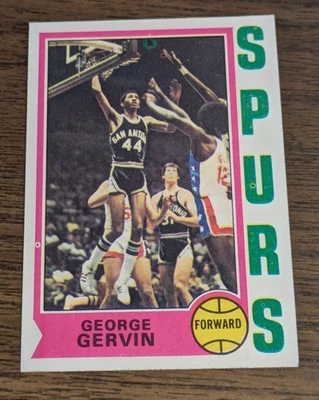 Tarjeta de novato Topps George Gervin 1974-75 #196 Foto 1 de 2