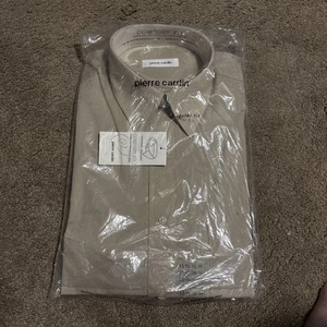 Pierre Cardin Herrenhemd 15,5 - 34/35 Khaki Pflegeleicht Regular Fit - Bild 1 von 3