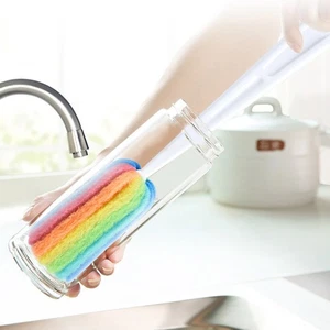  5 Stück Trinkflaschenbürsten Becher Reinigungsschwamm verlängerter Griff - Bild 1 von 12