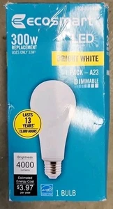 Ecosmart 300W Equiv. Energy Star Dimmable LED Bulb Bright White (1-Pack) - Picture 1 of 1