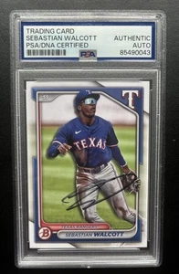 Sebastian Walcott 2024 Bowman Draft Chrome Signed Variety #BDC-112 (RC) PSA DNA - Picture 1 of 2