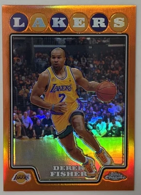 2008-09 Topps cromo naranja refractor/499 Derek Fisher #94, Los Angeles Lakers Foto 1 de 3