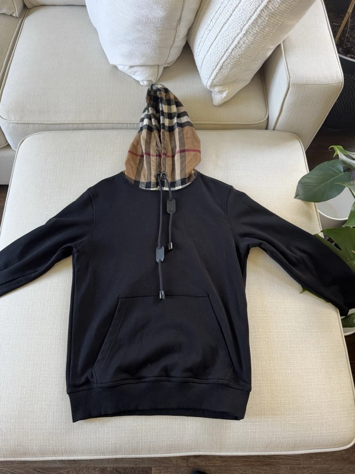 Burberry T Fit Check Cotton Hoodie Small - Image 1 of 3