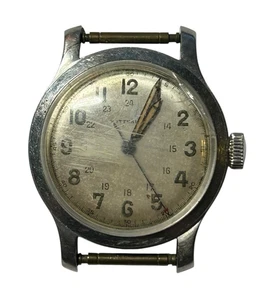 Vintage Wittnauer 24 Hour Dial Military Swiss Made Wristwatch 110 - Foto 1 di 2