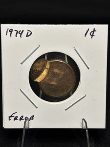 1974-D Lincoln Cent – Major Off-Center Strike Error – Full Date Visible - Picture 1 of 2