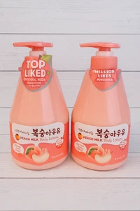 KWAILNARA (¡PAQUETE DE 2!) ¡Loción corporal hidratante y suavizada de leche de melocotón KOREAN BEAUTY! - Imagen 1 de 4