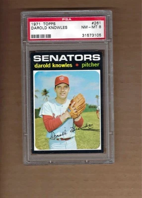 1971 TOPPS DAROLD KNOWLES NO 261 PSA 8 - Изображение 1 из 2