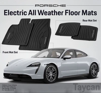 Genuine OEM Porsche 4 Piece All Weather Floor Mats for Taycan - 9J104480020OS5 - Image 1 of 4