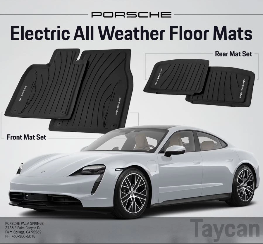 Genuine OEM Porsche 4 Piece All Weather Floor Mats for Taycan - 9J104480020OS5 - Image 1 of 4