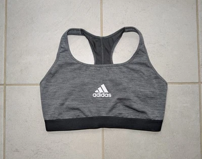 Sujetador de entrenamiento deportivo Adidas gris oscuro jaspeado para mujer talla L D-DD soporte medio Foto 1 de 4