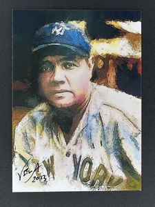 Stampa Babe Ruth #2 Edward Vela 2015 edizione illimitata New York Yankees - Foto 1 di 2