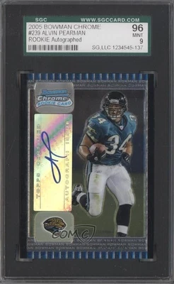 2005 Bowman Chrome Alvin Pearman #239 SGC 9 MINT Rookie Auto RC - Image 1 of 2