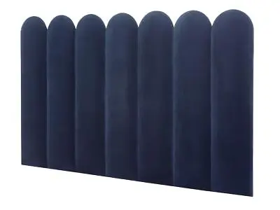Wandpaneel Bettkopfteil - 210 Cm - Samt - Blau - JAPI • 199.49€