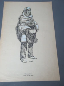 Dibujo de línea en blanco y negro - Firmado Hugh Cabot - Color local - Taos - 174 - Imagen 1 de 8