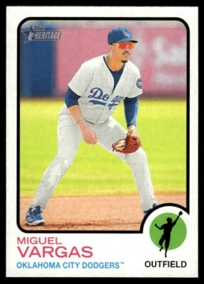 2022 Topps Heritage Minor League #196 Miguel Vargas Oklahoma City Dodgers - Image 1 of 2