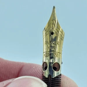 Parker Fountain Pen 18k Gold 750 Nib Only in Excellent Condition M83 - Picture 1 of 6