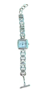 Vintage Y2K Brighton Santa Rosa Silver Plated Watch Preppy Feminine Hearts - Picture 1 of 9
