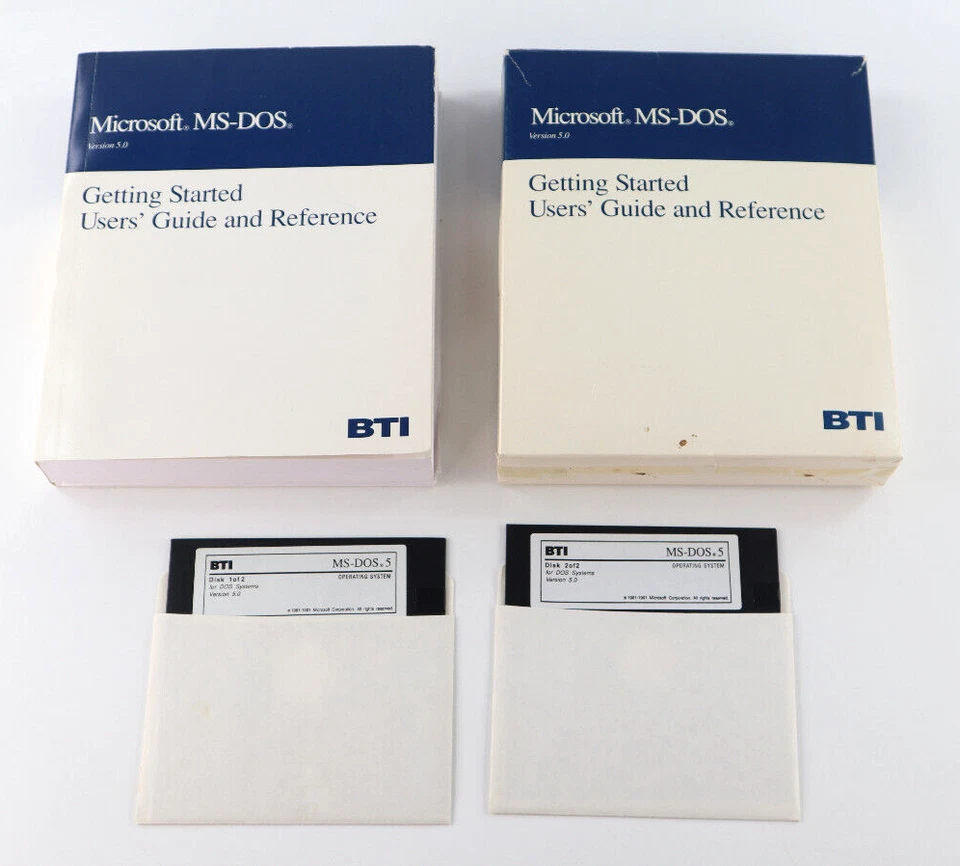 Microsoft MS-DOS 5.0 User's Guide and Reference W/ 5.25" Program Disks - Image 1 of 4