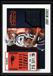 2018 Panini Contenders Rookie Ticket Swatches Variation #11 Sony Michel Jersey - Picture 1 of 2