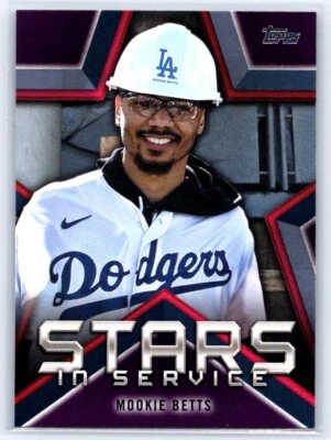 2021 Topps #SIS-7 Mookie Betts Stars in Service - Image 1 of 2