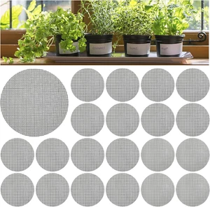 TITE 60 PCS Flower Pot Hole Mesh Pad 4 Inch round Drainage Hole Screens Garden - Picture 1 of 12