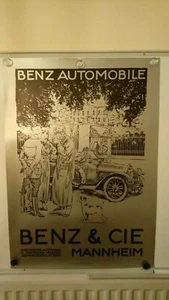 BENZ AUTOMOBILE & CIE MANNHEIM Mercedes Advertisement Poster 59cm x 84cm - Picture 1 of 1
