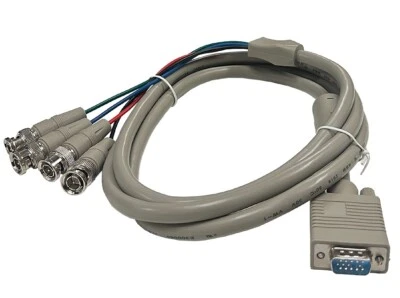 Premium VGA D-sub HD15 To 4 BNC RGB RGBS Video Adapter Cable - 6 FT - Image 1 of 4