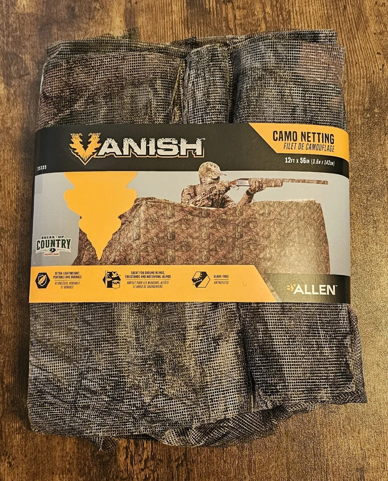 Allen Company Camo Fine Mesh Netting for Hunting Blinds - 12 feet x 56 inches - Image 1 of 4