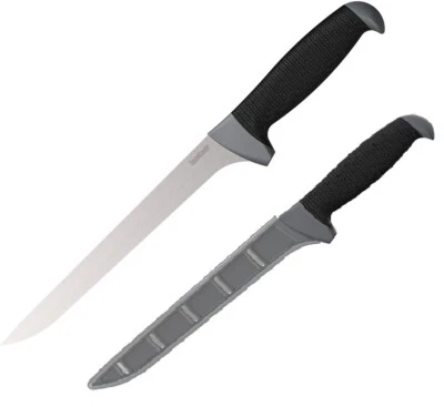 Kershaw Narrow Fixed Knife 7.5" 420J2 Steel Fillet Blade Rubberized GRN Handle - Image 1 of 3