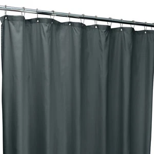 Bath Bliss Microfiber Soft Touch Diamond Design Shower Curtain Liner in Charcoal - Picture 1 of 4