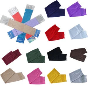 Soild Women Muslim Oversleeves Islamic Arm Cover Hijab Stretchy Fabric Sleeves - Picture 1 of 17