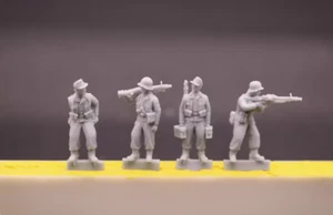1/72 German Foreign Corps Group B Resin soldier model 4pcs - Picture 1 of 4